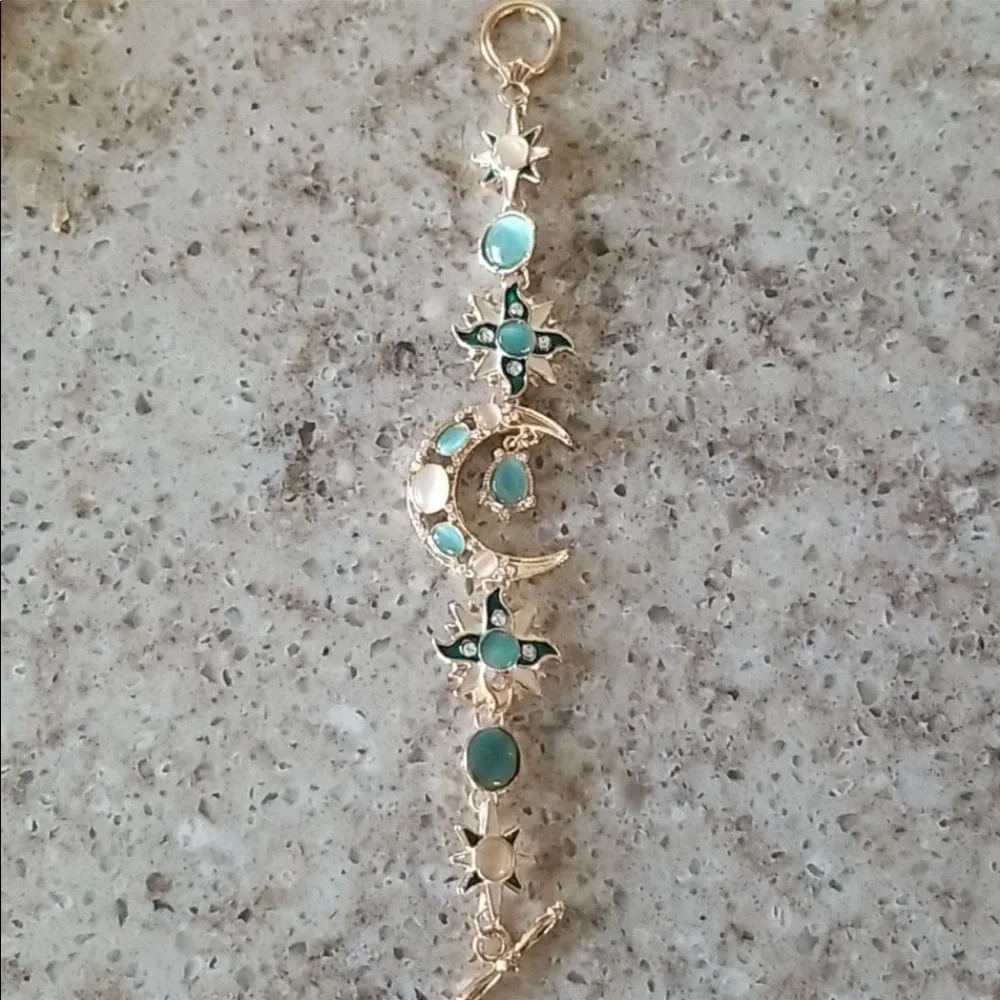 Moon and Stars Rhinestone Bracelet NIP - Picture 2 of 6